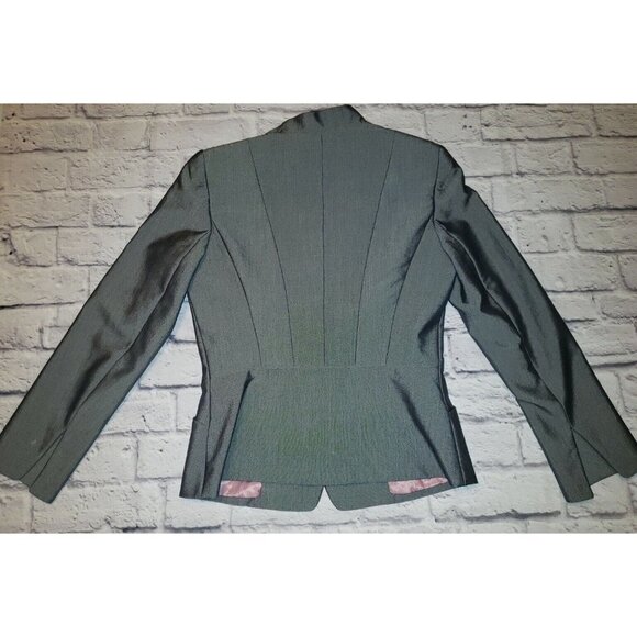 Pre-owned John Meyer Women's Size 8 Reflective Grey Blazer - Picture 6 of 9